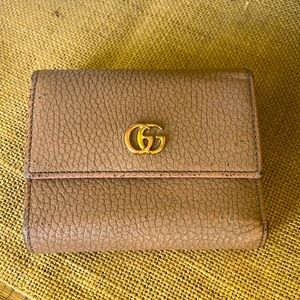 Gucci wallet trifold beige